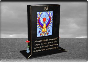 Custom Memorial Design Upright High-Tech Headstones D